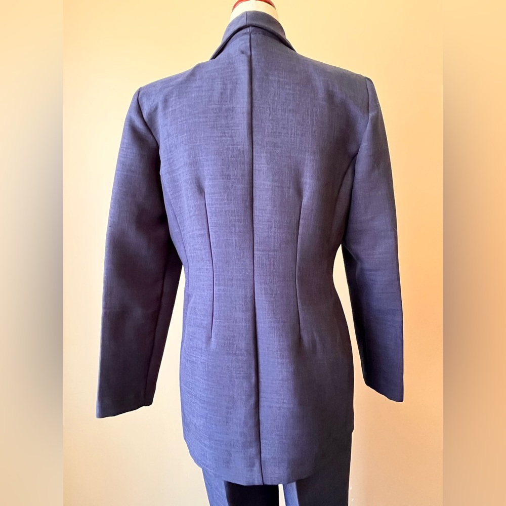 Women’s Classic Navy Double-Breasted Pantsuit - Picture 3 of 5